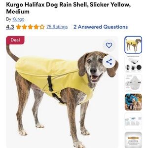 Kurgo Slicker Yellow Dog Raincoat